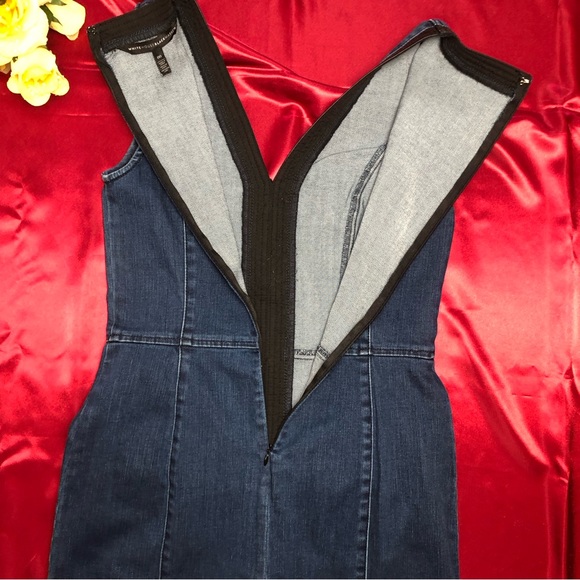⭐️NEW⭐️White House Black Market (WHBM) Sleeveless Denim Dress - Picture 11 of 12